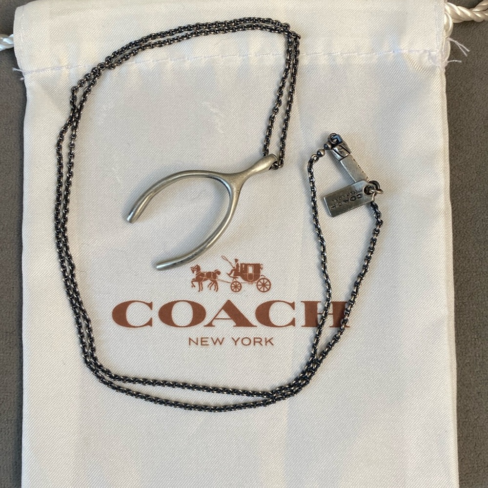 Coach rare wishbone necklace
